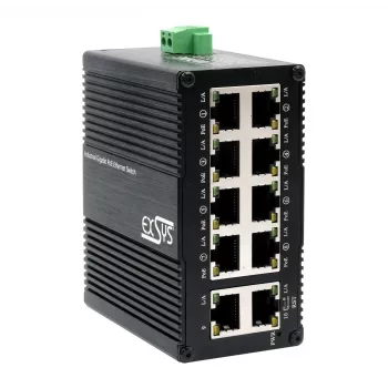 EXSYS Mini 10-Port βιομηχανικός διακόπτης Gigabit PoE+, Web-Managed (EX-62036MPOE)