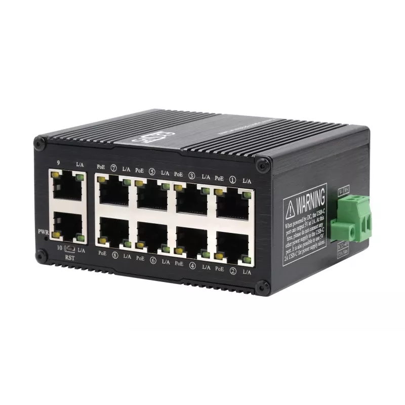 EXSYS Mini 10-Port βιομηχανικός διακόπτης Gigabit PoE+, Web-Managed (EX-62036MPOE)