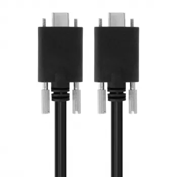 EXSYS USB 3.2 Gen 2x1 καλώδιο Type-C με ασφαλιζόμενες βίδες, 1,0m, μαύρο EX-K1592V-1.0
