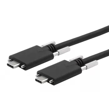 EXSYS USB 3.2 Gen 2x1 καλώδιο Type-C με βίδες, 3,0m, μαύρο EX-K1592V-3.0