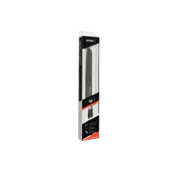 SAMURA Harakiri μαχαίρι ψωμιού 230 mm Stonewash χάλυβας AUS-8 οδοντωτή λεπίδα μαύρη λαβή ABS
