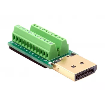 EXSYS EX-49052 DisplayPort αρσενικό σε 20-Pin ακροδέκτη βιδωτό μπλοκ αντάπτορας