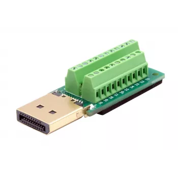 EXSYS EX-49052 DisplayPort αρσενικό σε 20-Pin ακροδέκτη βιδωτό μπλοκ αντάπτορας
