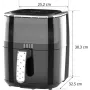 QUIN 4,5L ψηφιακή φριτέζα θερμού αέρα, 1500W, 80-200°C, χρονοδιακόπτης 60 λεπτών, 8 προεπιλογές, μαύρο