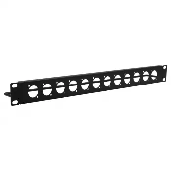 EXSYS EX-49299 19 inch 1U πάνελ ράφι με 12 υποδοχές τύπου D και λωρίδα διαχείρισης καλωδίων