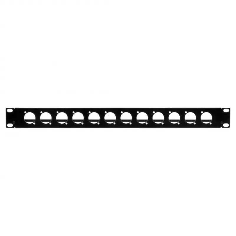EXSYS EX-49299 19 inch 1U πάνελ ράφι με 12 υποδοχές τύπου D και λωρίδα διαχείρισης καλωδίων