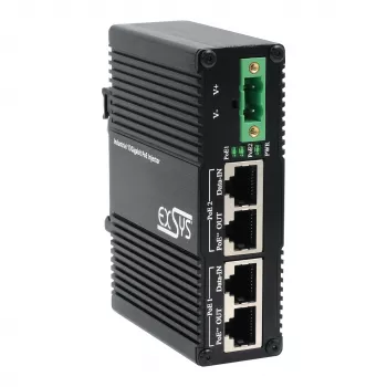 EXSYS 2-Port PoE++ 10 Gigabit Injector 90W, -40°C έως +80°C (EX-60350)