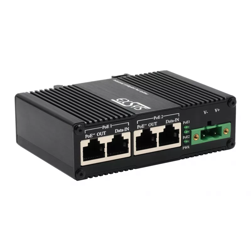 EXSYS 2-Port PoE++ 10 Gigabit Injector 90W, -40°C έως +80°C (EX-60350)