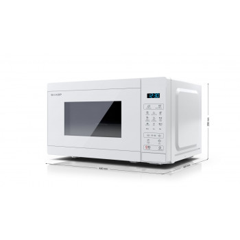 Sharp YC-MG02E-C 2-in-1 φούρνος μικροκυμάτων με γκριλ, 20 L, 800 W, κρεμ