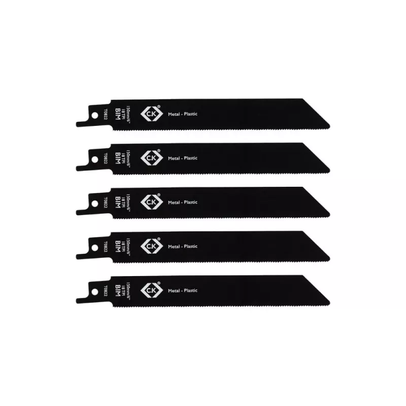 C.K Tools T0822 Λεπίδες σέγας 18 TPI, 150 mm, Συσκευασία 5 τεμ.