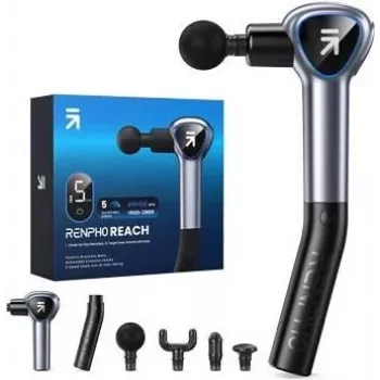Renpho Reach Mini Massage Gun R-C007 Γκρι - Συσκευή μασάζ κρούσης με προέκταση λαβής