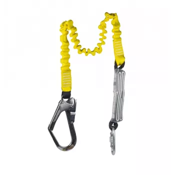 C.K Tools T8008 Ζώνη ασφαλείας με απορροφητήρα πτώσης, 2m, Μονό πόδι, Άγκιστρο καραμπίνερ χάλυβα και άγκιστρο σκαλωσιάς, EN 354/355/362