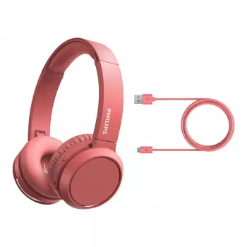 Philips TAH4205RD/00 On-Ear ασύρματα ακουστικά Bluetooth, κόκκινα