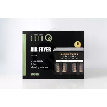 QUIN 9L ψηφιακή φριτέζα θερμού αέρα 1800W μαύρο