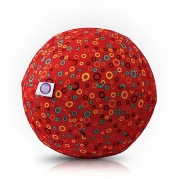 BUBA BLOON Bubabloon Μπαλόνι Λάτεξ με Κάλυμμα Υφάσματος, Κύκλοι Κόκκινο