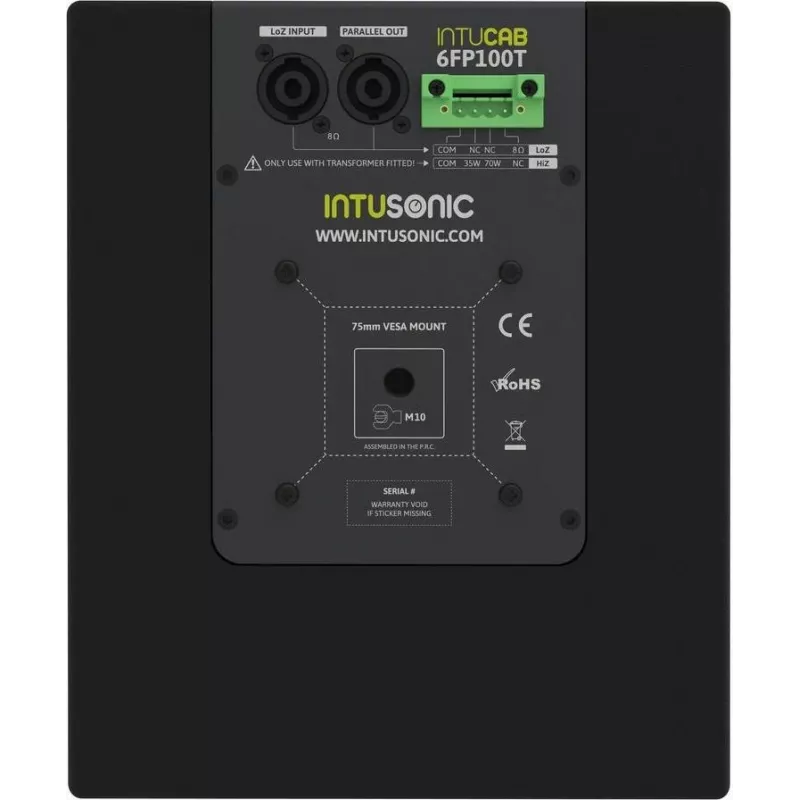 INTUSONIC 6FP100T Ηχείο 6,5 ιντσών 2 Δρόμων Πλήρους Εύρους Μαύρο (12604003)