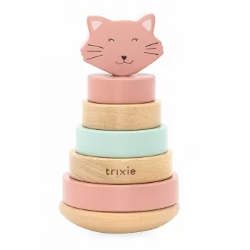 TRIXIE Cat Activity Fun Board Παιχνίδι Στρατηγικής Πυραμίδα, Ξύλινο Παιχνίδι Νοημοσύνης για Γάτες, από 12 Μηνών