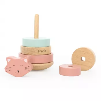 TRIXIE Cat Activity Fun Board Παιχνίδι Στρατηγικής Πυραμίδα, Ξύλινο Παιχνίδι Νοημοσύνης για Γάτες, από 12 Μηνών