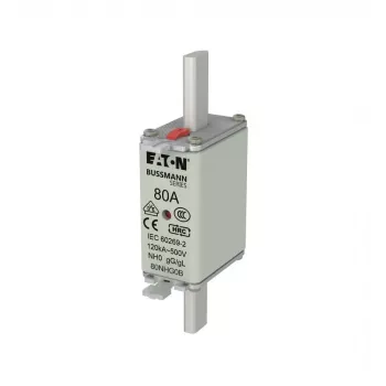 Eaton 80NHG0B Ασφάλεια NH μέγεθος 0, 80 A, 500 V AC, gG, μηχανική ένδειξη, συσκευασία 3 τεμ.