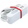 EXERTIS CONNECT Καλώδιο επέκτασης ρεύματος με 2 θύρες USB, Λευκό, 1,5 m 808521
