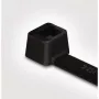 HellermannTyton T30L PA66 BK 100 Δεματικά καλώδιων, Μαύρο, 200mm x 3,6mm, συσκευασία 100 τεμ.