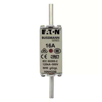 Eaton 6NHG0B Ασφάλεια NH με μηχανική ένδειξη, μέγεθος NH0, 6 A, 500 V AC, gG, συσκευασία 3 τεμ.