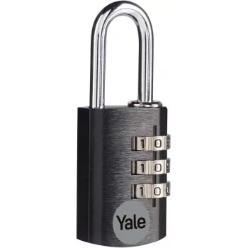 Yale YE3CB/20/121/1/BK 20 mm μαύρο λουκέτο με συνδυασμό