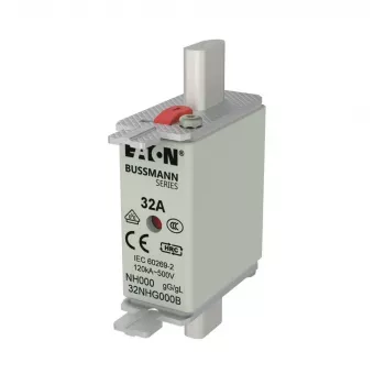 Eaton 32NHG000B ασφάλεια NH με μηχανική ένδειξη, 32 A, 500 V AC, μέγεθος 000, gG, συσκευασία 3 τεμ.