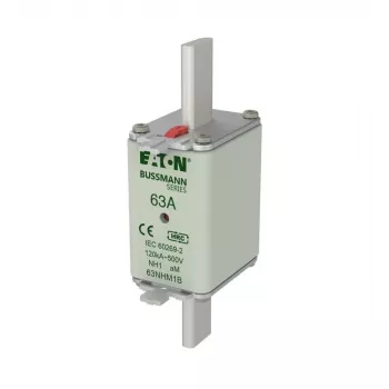 Eaton 63NHM1B ασφάλεια NH, μέγεθος 1, 63 A, 500 V AC, gG, συσκευασία 3 τεμ.