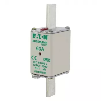 Eaton 63NHM1B ασφάλεια NH, μέγεθος 1, 63 A, 500 V AC, gG, συσκευασία 3 τεμ.