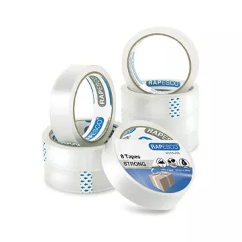 Rapesco 1808 διαφανής ταινία 25,5 mm x 66 m, 8 ρολά