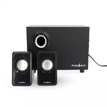 Nedis CSPR10021BK σετ ηχείων PC 2.1, 33 W, τροφοδοσία USB, μαύρο
