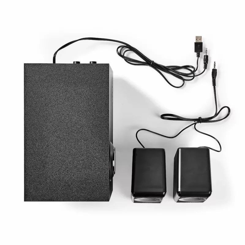 Nedis CSPR10021BK σετ ηχείων PC 2.1, 33 W, τροφοδοσία USB, μαύρο