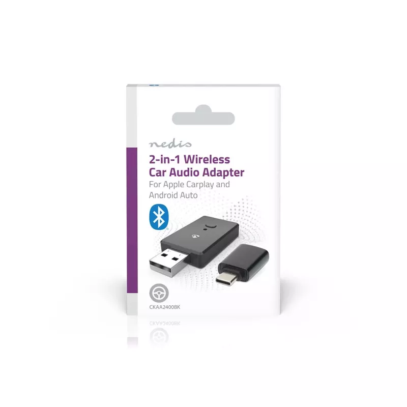 Nedis CKAA2400BK Bluetooth 5.0 USB-A adapter μαύρο 10 m εμβέλεια