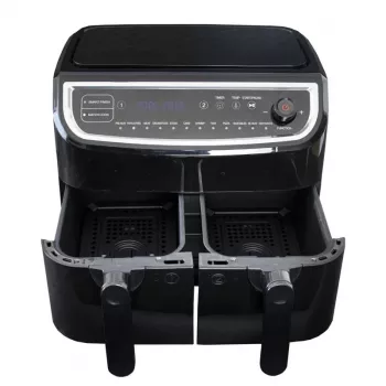 Gastronoma Dual Basket Αεροφριτέζα 9L 2400W Μαύρο