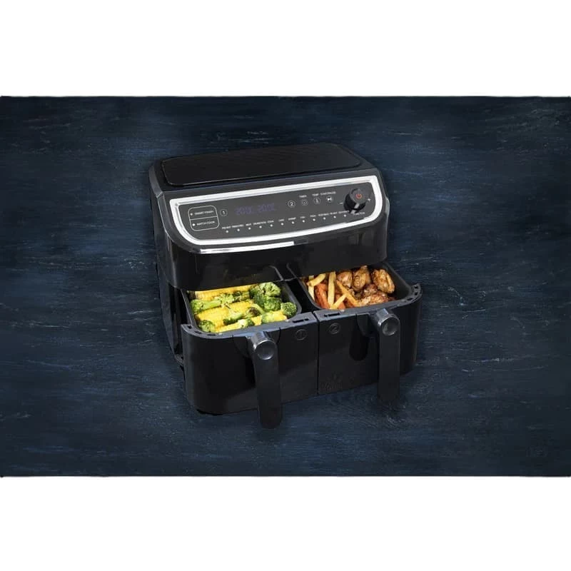 Gastronoma Dual Basket Αεροφριτέζα 9L 2400W Μαύρο