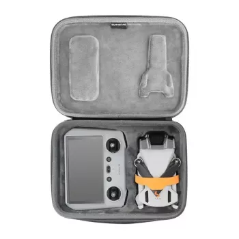 Sunnylife θήκη για DJI Mini 3 / Mini 3 Pro – γκρι φορητή θήκη μεταφοράς με ξεχωριστά διαμερίσματα