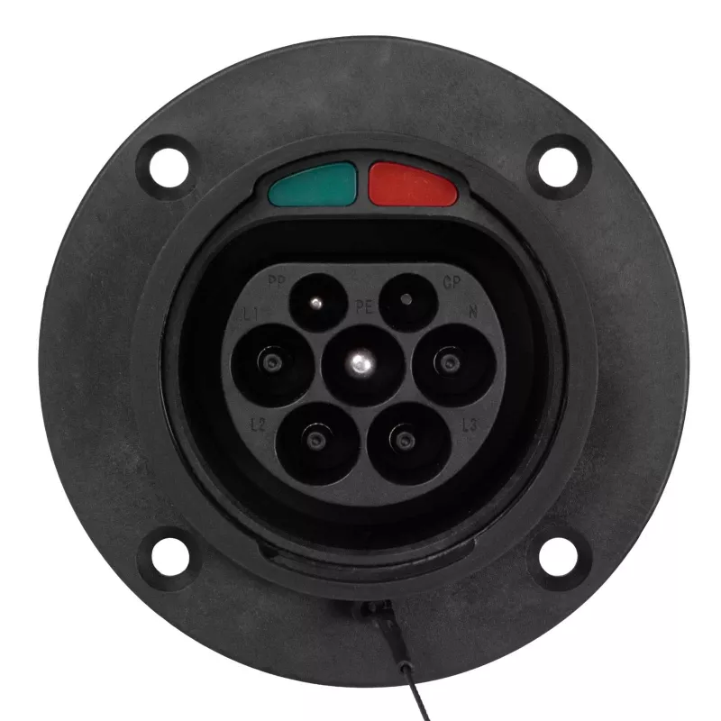 Akyga AK-SC-E26 Type-2-EV βύσμα φόρτισης (αρσενικό), τριφασικό, 32 A, IP44, μαύρο
