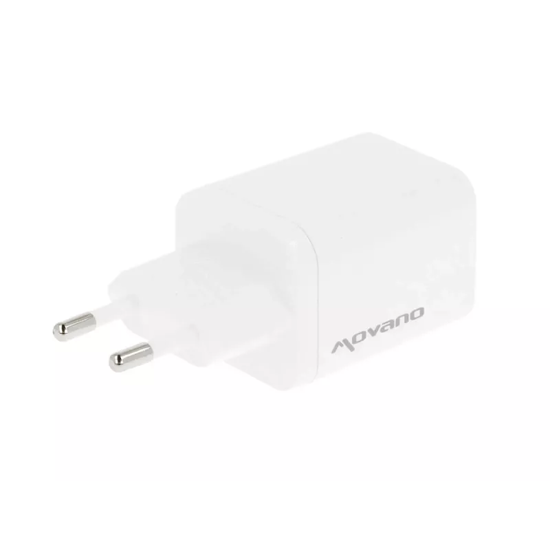 MOVANO GaN 65W 2x USB-C PD + USB-A φορτιστής (λευκός)
