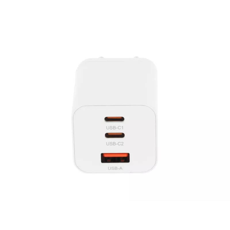 MOVANO GaN 65W 2x USB-C PD + USB-A φορτιστής (λευκός)