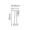 LED Line Lite RIWIA επιτραπέζιο φωτιστικό, 1W, 120lm, 1800mAh, χρυσό
