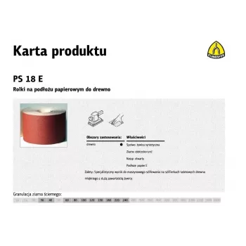 KRUGER & MATZ PS18E Ρολό γυαλόχαρτου, κόκκος P150, 100 mm x 50 m, χαρτί βάρους E, οξείδιο του αργιλίου