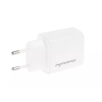 MOVANO GaN 30W USB-C PD + USB-A Φορτιστής (Λευκό)