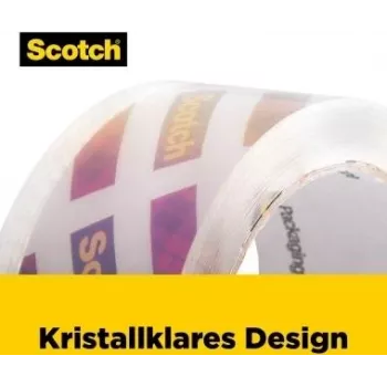 3M Scotch 195-EF διαφανής ταινία συσκευασίας, 48 mm x 20,3 m