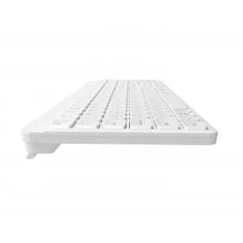 NATEC Tang US ασύρματο πληκτρολόγιο Bluetooth + 2,4 GHz Silent Slim, λευκό