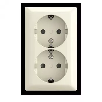 BUSCH-JAEGER SCHUKO διπλή πρίζα χωνευτή Safety 202 EAPBJ-522 (2TKA00005532)