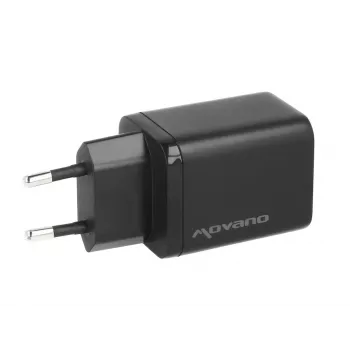 MOVANO GaN 45W USB-C PD + USB-A Φορτιστής τοίχου (Μαύρο)