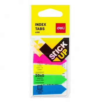 DELI Stick Up Δείκτες σελιδοδεικτών PP 50x12 mm 100 φύλλα μικτά χρώματα (D338199)