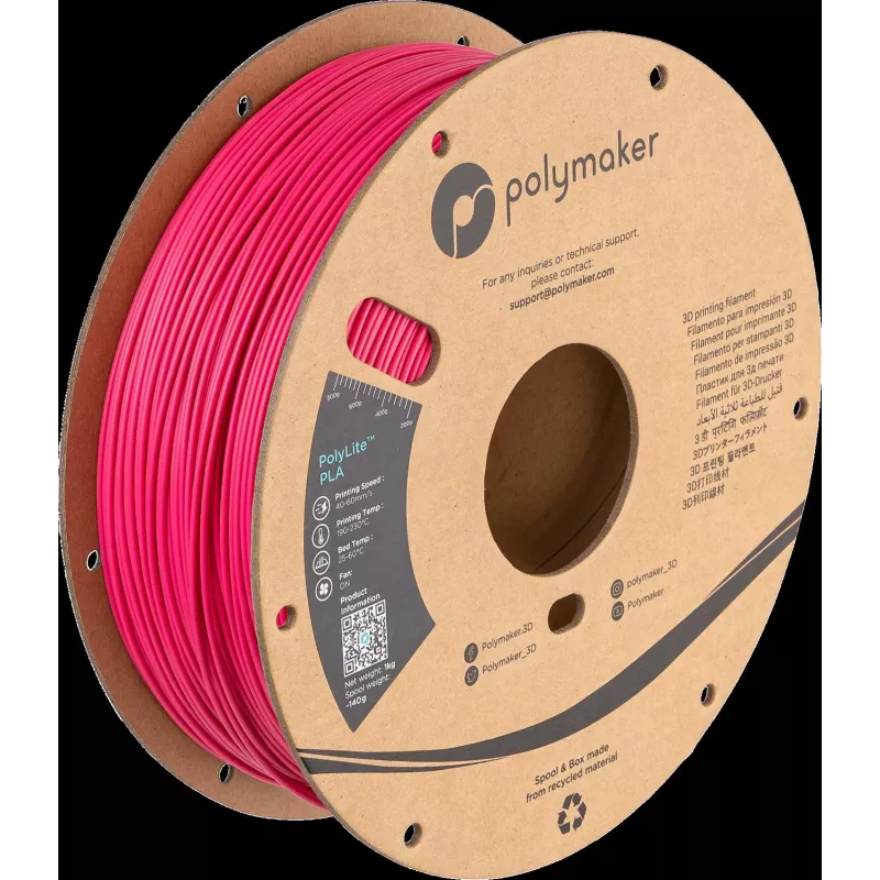 Polymaker PolyLite PLA νήμα 3D εκτυπωτή 1,75mm 1kg ματζέντα PA02054
