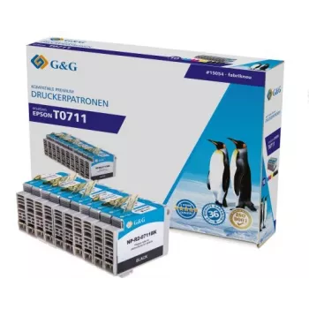 G&G συμβατό σετ δοχείων μελάνης για Canon PGI-710/CLI-711 – μαύρο, κυανό, ματζέντα, κίτρινο – συσκευασία 4 τεμ. (σειρά NP-R-0711) 1P0711-10